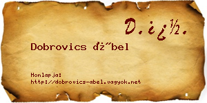 Dobrovics Ábel névjegykártya