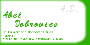abel dobrovics business card