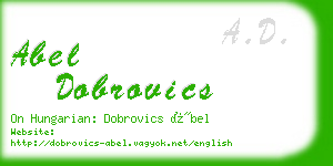 abel dobrovics business card